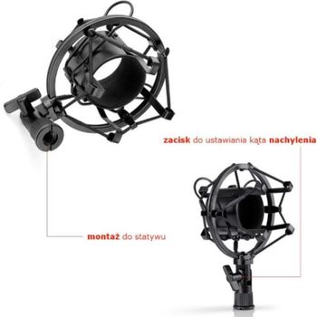 Micrófono Mozos SHM1 antivibración metálico con adaptador universal