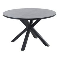 mesa de jardin de metal gris negro 120 cm aluminio comedor exterior maletto