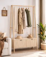 vestidor en madera marron