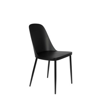 Silla de polipropileno negro