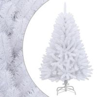 arbol de navidad artificial con bisagras y soporte blanco 120cm vidaxl