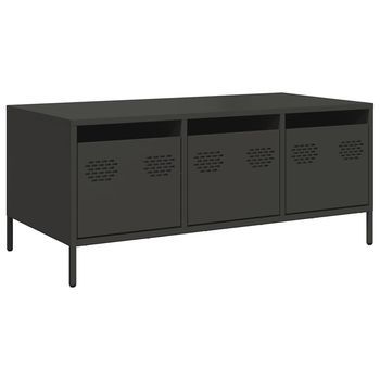 Mesa De Centro Acero Laminado En Frío Negro 101,5x50x43,5 Cm Vidaxl