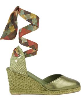 de LA VALETA SANDALIAS DE CUÑA LA VALETA ADA GREEN CON LAZADA FLY