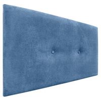 dhome cabecero de pana liso con botones 105x50 camas 105 - azul