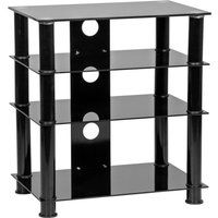 mmt lfblk650 600 mm hi-fi stand - black black