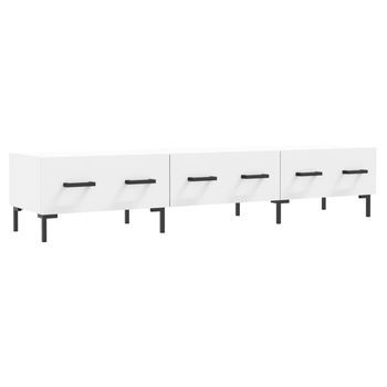 Mueble De Tv Madera De Ingeniería Blanco 150x36x30 Cm Vidaxl