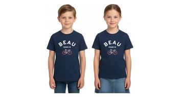 Camiseta de manga corta rubb r beau azul nino