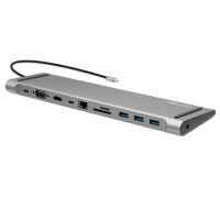 owlotech hub docking 11 en 1 usb-c a 1x hdmi 1x usb-c 87w 1x jack 35mm 1x vga 1x rj45 1x usb-c 3x usb 1x sd 1x lector tarjeta