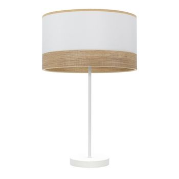 FABRILAMP Sobremesa Alto Olga 1xe27 Blanco/blanco-mad.clara 62x30x30 Cm