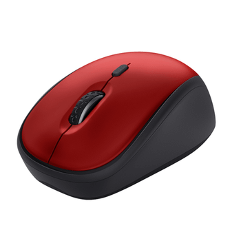MOUSE TRUST WIRELESS YVI+ ECO ROJO 1600DPI AJUSTABLE 4 BOTONES