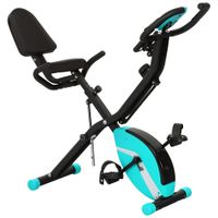 sportnow bicicleta estatica plegable con resistencia magnetica monitor lcd y bandas para brazos 43x97x109 cm verde