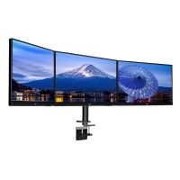soporte de monitor iiyama desk mount para 3 pantallas con abrazadera 30 kg negro