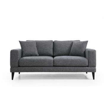 Sofá 2 Plazas Nordic Gris Oscuro