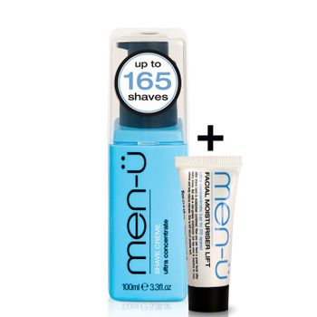 men-u Shave Crème and Facial Moisturiser Lift Bundle