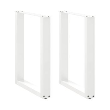 Patas Para Mesa De Comedor En Forma De U (2 Unidades), Color Blanco, 70 X (72-73) Cm, Acero Vidaxl