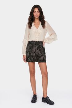 minifalda estampado damasco black damask 26