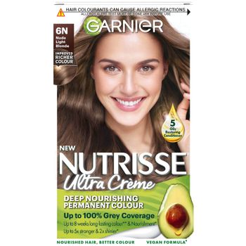 Garnier Nutrisse Permanent Hair Dye (Various Shades) - 6N Nude Light Brown