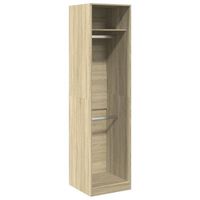 armario de madera contrachapada color roble 50x50x200 cm vidaxl