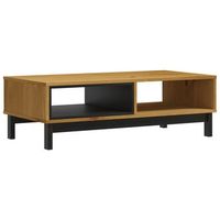 mesa de cafe - mesa de centro flam madera maciza de pino 100x50x325 cm