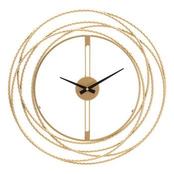 Reloj De Pared De Metal Dorado Ø Cm 50x4