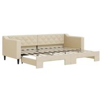 sofa cama  cama para adulto  sofa convertible nido tela crema 80x200 cm