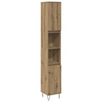 armario de bano madera contrachapada roble artisan 30x30x190 cm vidaxl
