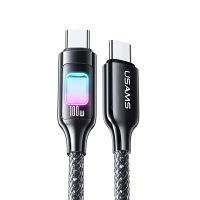 usams sj750 cable tipo-c a tipo-c 100w pd carga rapida transmision de datos nucleo de cobre estanado linea de 12m de la
