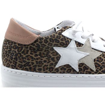 Balada Deportivas Moda Sneaker Queen Low Platform Leopard White Pink 2SD3442 para mujer