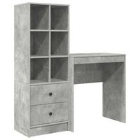 escritorio gris concreto 1155 x 40 x 127 cm 2 uds vidaxl