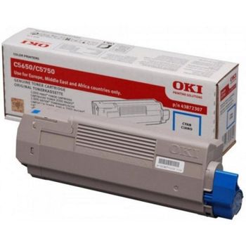 Cartucho de Tóner Original OKI Cian para Impresoras C5650/C5750