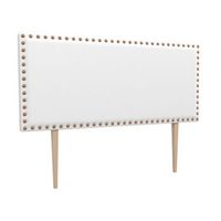 la web del colchon -cabecero tapizado tachuelas big para cama de 210 220 x 115 cms blanco