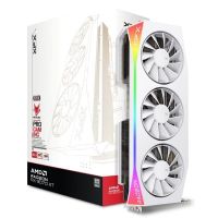 xfx mercury amd radeon rx 9070 xt oc triple fan 16gb gddr6 fsr 4 blanca