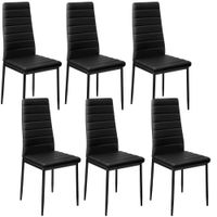 6 sillas comedor diseno moderno estables comodas negro 45x48x985cm
