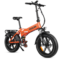 bicicleta electrica plegable todoterreno vitilan v3 20 - 48 v 13 ah naranja
