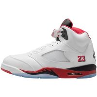 nike zapatillas de baloncesto 5 retro fire red black tongue 2025 para hombre