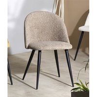 silla egina alpaca vison con patas negras 51x51x75 cms