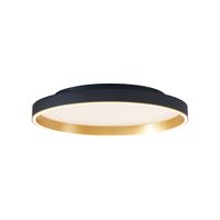 plafon diseno negro dorado led 60 cm