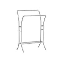 burro de ropa portatil metal resistente plata