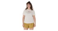 camiseta de manga corta asics fujitrail logo white de mujer