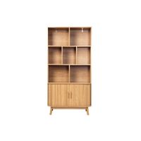 biblioteca con 2 puertas correderas a1575 cm - efecto madera clara