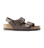 birkenstock para hombre 34703 sandalias milano birko-flor ajuste estrecho marron 42 piel plano hebilla casual