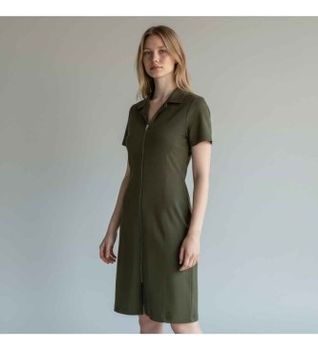 G-Star para mujer. D28665-E406-995 Vestido Soft Sculpt Fit Flare verde (31/32), Casual, Viscosa, Manga corta