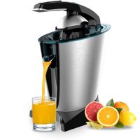 cecotec exprimidor electrico de brazo essentialvita hyden 600 steel 600 w filtro de acero inoxidable 2 conos desmontables