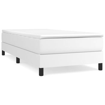 Cama Tapizada 203x100x25 Cm Vinilo - Blanco