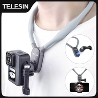 telesin soporte de silicona para cuello para gopro hero 13 12 11 10 9 8 insta360 dji osmo action smartphone accesorios de accion magnetica