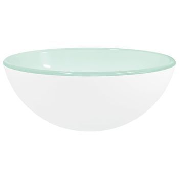 Lavabo De Baño Moderno | Lavabo De Vidrio Templado Blanco 30x12 Cm