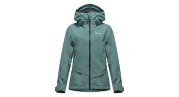 Chaqueta impermeable salewa ortles gore tex 3l verde para mujer
