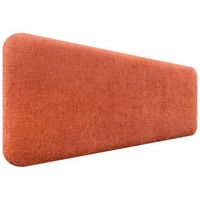 dhome cabecero tapizado en lana liso redondeado para pared acusticos cabeceros absorbentes cabezal cama dormitorio naranja 140cm