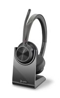 poly voyager 4320 uc auriculares inalambrico diadema oficinacentro de llamadas usb tipo c bluetooth base de carga negro