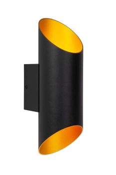 Lámpara de pared de metal 1xg9, negro